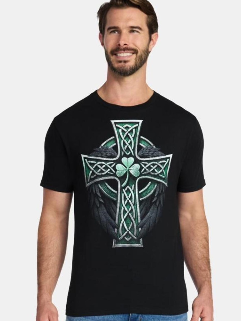 🔥 NWT Men’s Celtic Cross St. Paddy’s Graphic Tee M ☘️ FAST SHIP